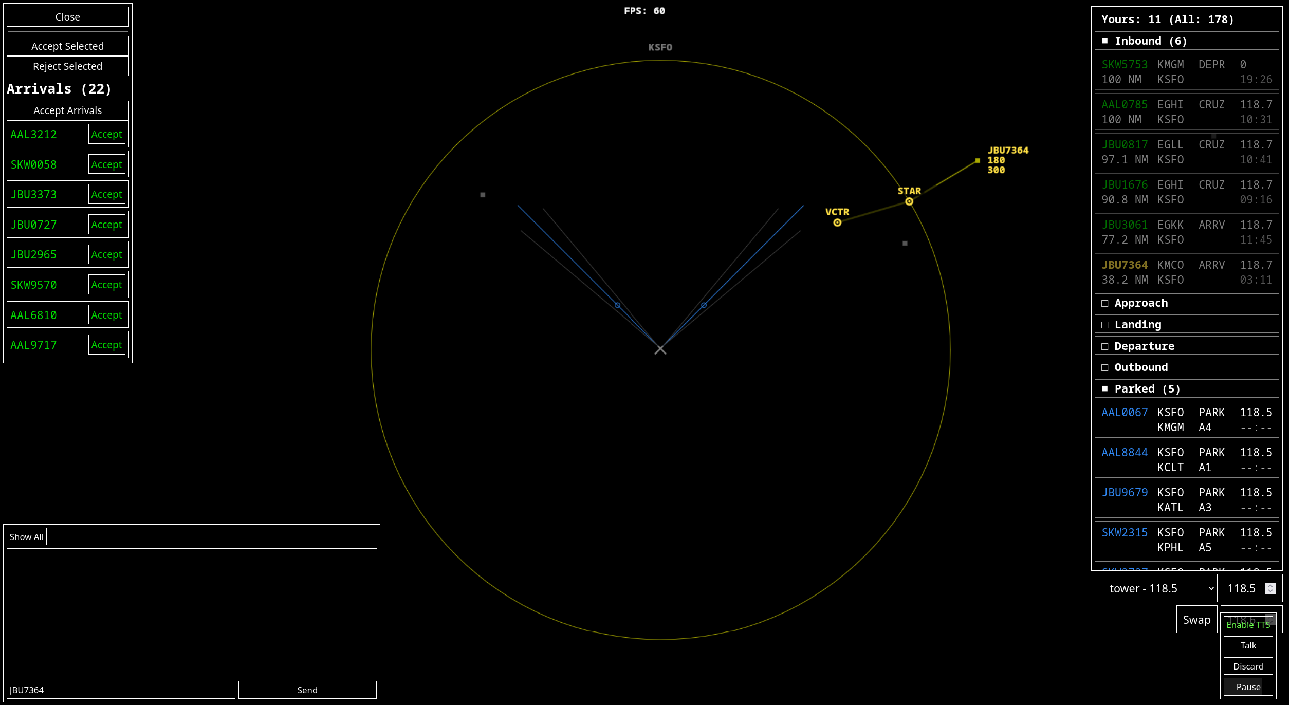 flight accepting system